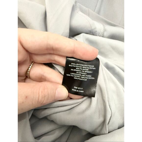 Badgley Mischka Womens Gray Long Sleeve Draped Sash Event Dress Size 8 - Picture 6 of 7